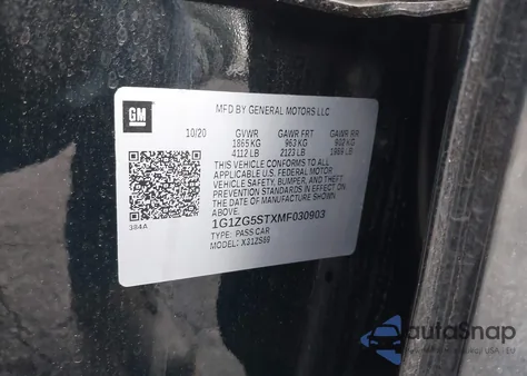 2021 Chevrolet Malibu Fwd Rs from USA, damaged, VIN 1G1ZG5STXMF030903